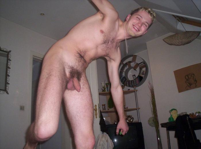 Happy And Sweet Guy Body Stretch In Naked
