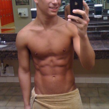 Guy Hot And Sexy With Only Towel On Showing Abs