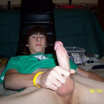 Handsome Guy Pressing Hard His Long Dick