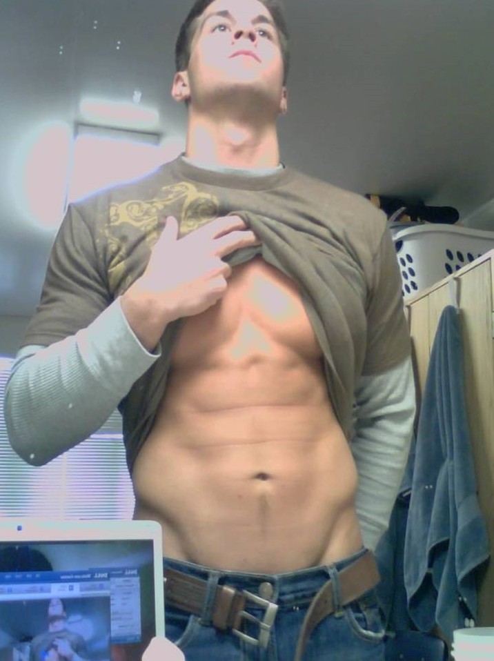 Handsome Guy With Hot Abs Exposed
