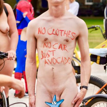 Nude boy in public